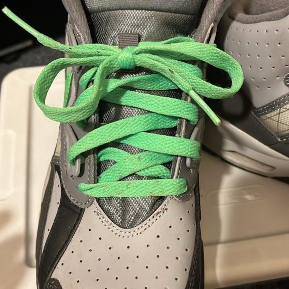 NIKE Air trainer SC Stadium Dark and Light grey & poison Green Size 6.5Y (GS) - Picture 7 of 12